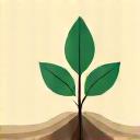 A growing plant with upward arrows, symbolizing continuous improvement