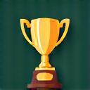 A golden trophy icon representing achievements.