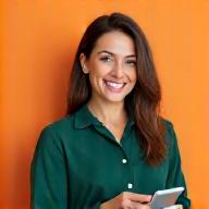 A friendly, professional Phoenix Bloom wellness coach smiling while looking at a tablet.